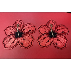 Aplikacja kwiatek lilia czerwony